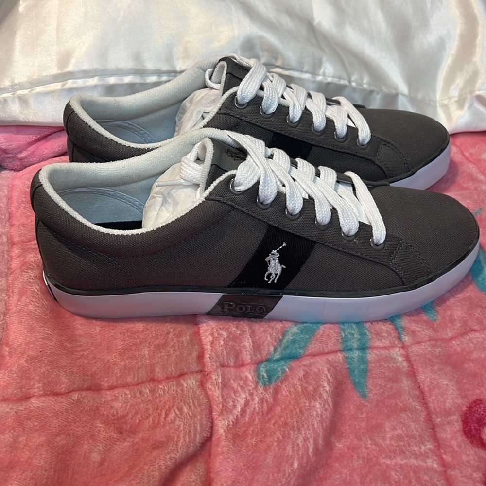 SALE 🔥🔥🔥Vintage Polo Ralph Lauren Giles Deck Shoes Gray. Size: 9.5 - Picture 8 of 11